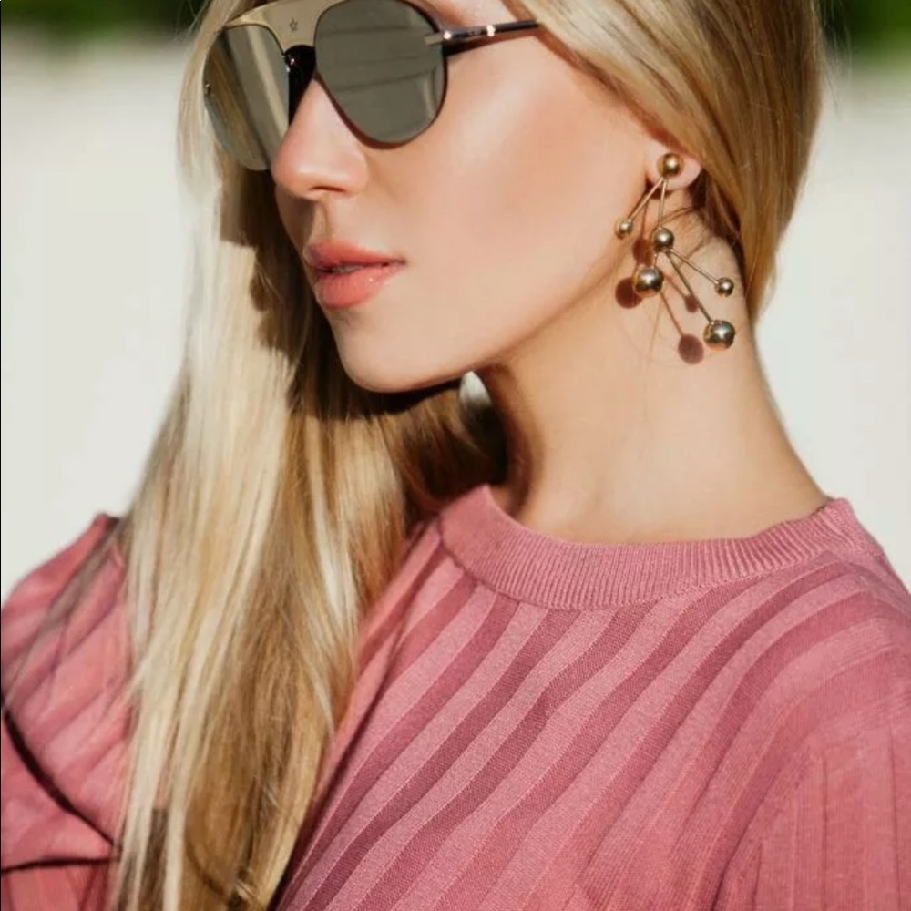 Dior Gold Aviator Sunglasses - Picture 2 of 6